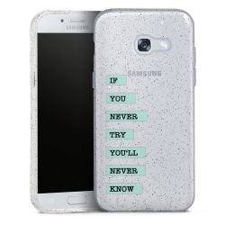 Silikon Glitter Case transparent-silber