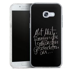 Silikon Glitter Case transparent-silber