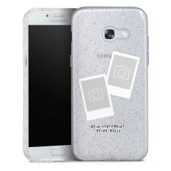 Silikon Glitter Case transparent-silber