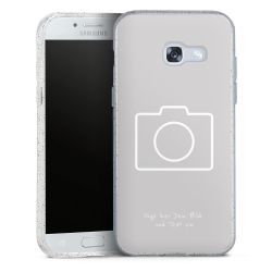 Silikon Glitter Case transparent-silber