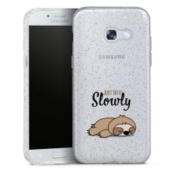 Silikon Glitter Case transparent-silber