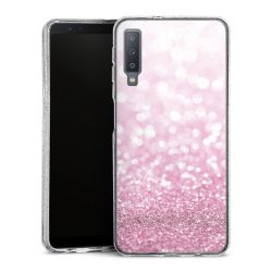 Silicone Glitter Case silver glitter