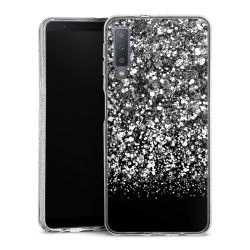 Silicone Glitter Case silver glitter