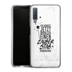 Silikon Glitter Case transparent-silber