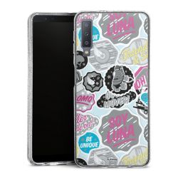 Silikon Glitter Case transparent-silber