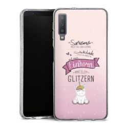 Silikon Glitter Case transparent-silber