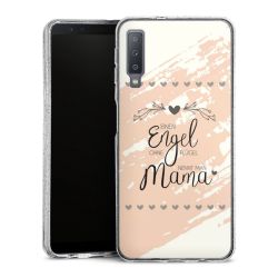 Silikon Glitter Case transparent-silber