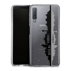 Silikon Glitter Case transparent-silber