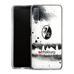 Silikon Glitter Case transparent-silber