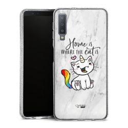 Silikon Glitter Case transparent-silber