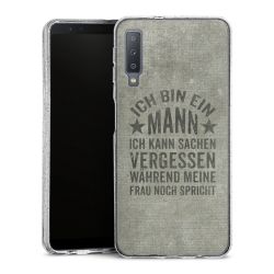 Silikon Glitter Case transparent-silber