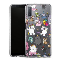 Silikon Glitter Case transparent-silber