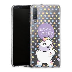 Silikon Glitter Case transparent-silber