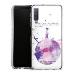 Silikon Glitter Case transparent-silber