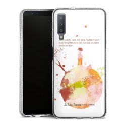 Silikon Glitter Case transparent-silber