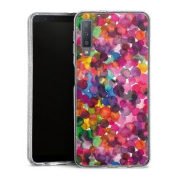 Silicone Glitter Case silver glitter