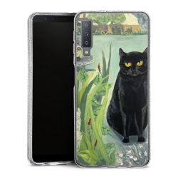 Silikon Glitter Case transparent-silber