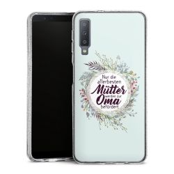 Silikon Glitter Case transparent-silber