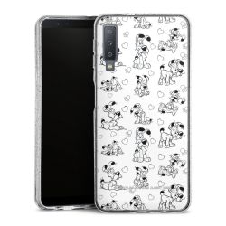 Silikon Glitter Case transparent-silber