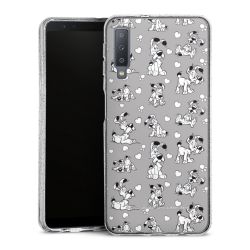 Silikon Glitter Case transparent-silber