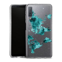 Silicone Glitter Case silver glitter