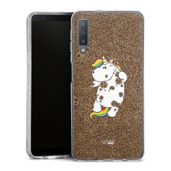 Silikon Glitter Case transparent-silber