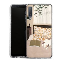 Silikon Glitter Case transparent-silber