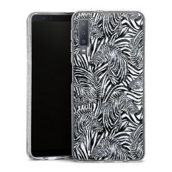 Silicone Glitter Case silver glitter