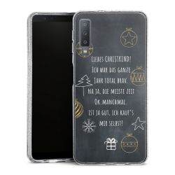 Silikon Glitter Case transparent-silber