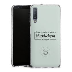 Silikon Glitter Case transparent-silber