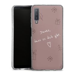 Silikon Glitter Case transparent-silber