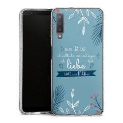 Silikon Glitter Case transparent-silber