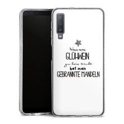 Silikon Glitter Case transparent-silber