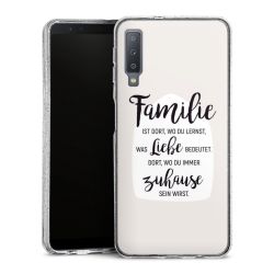 Silikon Glitter Case transparent-silber