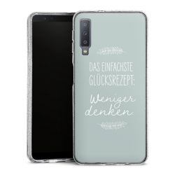 Silikon Glitter Case transparent-silber