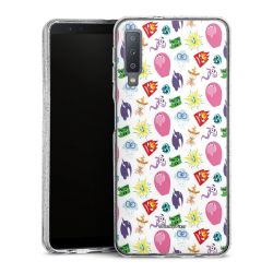 Silikon Glitter Case transparent-silber