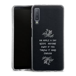 Silikon Glitter Case transparent-silber