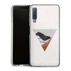 Silikon Glitter Case transparent-silber