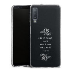 Silikon Glitter Case transparent-silber