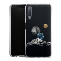 Silikon Glitter Case transparent-silber