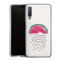 Silikon Glitter Case transparent-silber