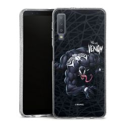 Silikon Glitter Case transparent-silber