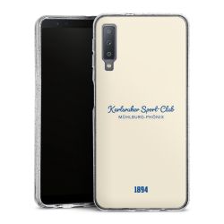 Silikon Glitter Case transparent-silber