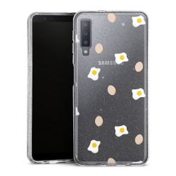 Silicone Glitter Case silver glitter