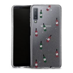 Silicone Glitter Case silver glitter