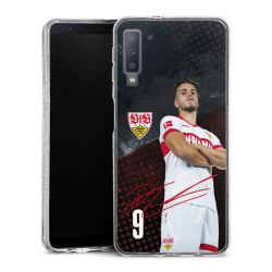 Silikon Glitter Case transparent-silber