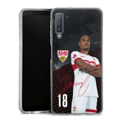 Silikon Glitter Case transparent-silber