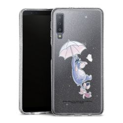 Silikon Glitter Case transparent-silber