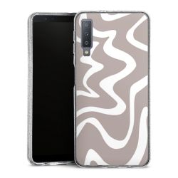 Silikon Glitter Case transparent-silber