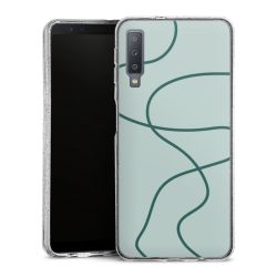 Silikon Glitter Case transparent-silber